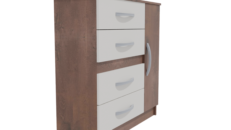 Stylish Wooden Storage Cabinet 3D - Professional 3D Model Render 9