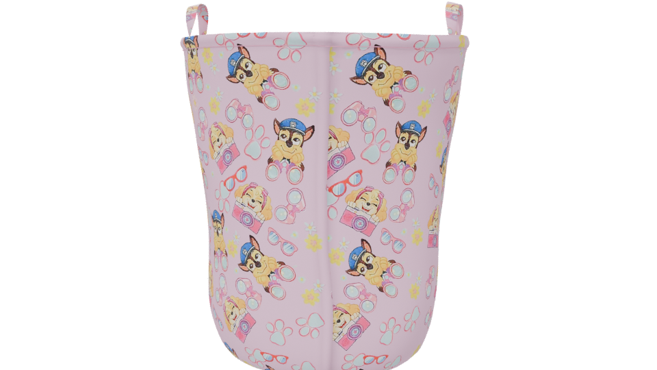 Stylized Pink Kids Storage Bin 3D Model - Professional 3D Model Render 6