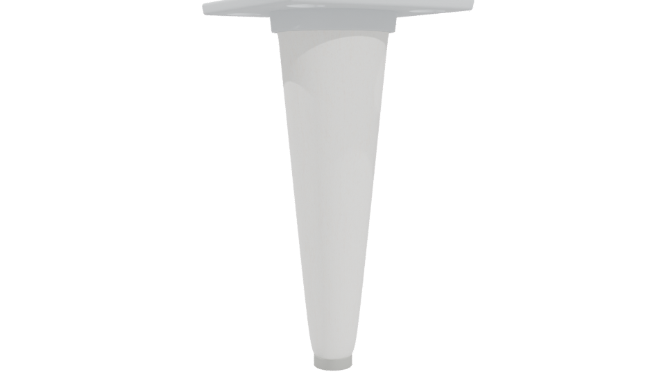 Cone-shaped Wooden Table Leg 3D - Professional 3D Model Render 4