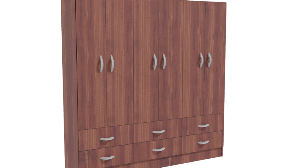 Stylish Wooden Storage Cabinet 3D - Professional 3D Model Render 10