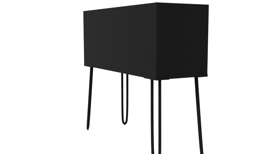 Vintage Wooden Storage Console 3D - Professional 3D Model Render 7