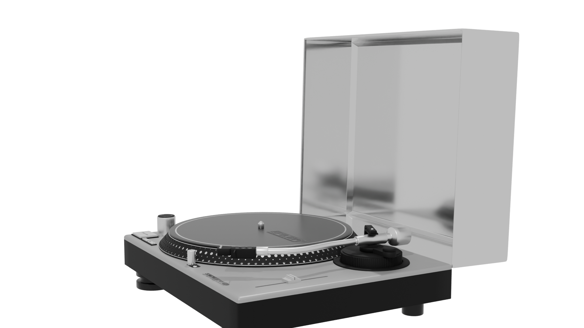 Realistic Vintage Turntable 3D Model - Professional 3D Model Render 13