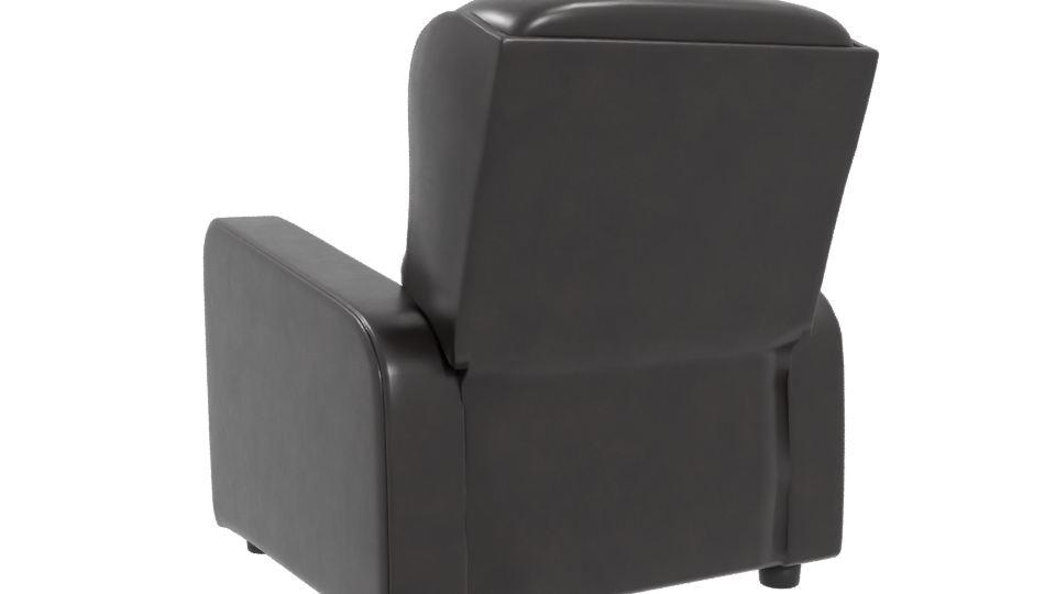 Stylish Black Leather Armchair 3D - Professional 3D Model Render 4
