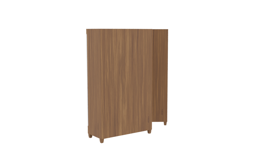 Stylish Wooden Wardrobe Set 3D - Professional 3D Model Render 3