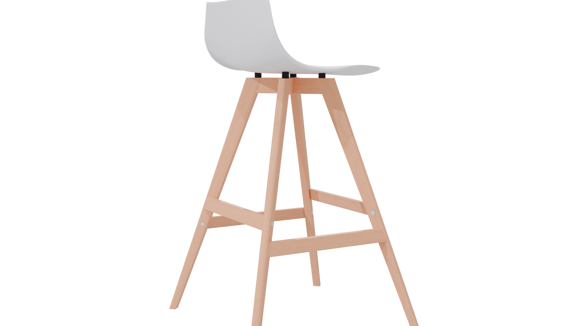 Stylish Minimalist Bar Stool 3D Model - Professional 3D Model Render 7
