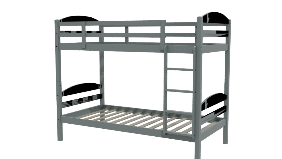 Stylish Bunk Bed 3D Model - Professional 3D Model Render 12