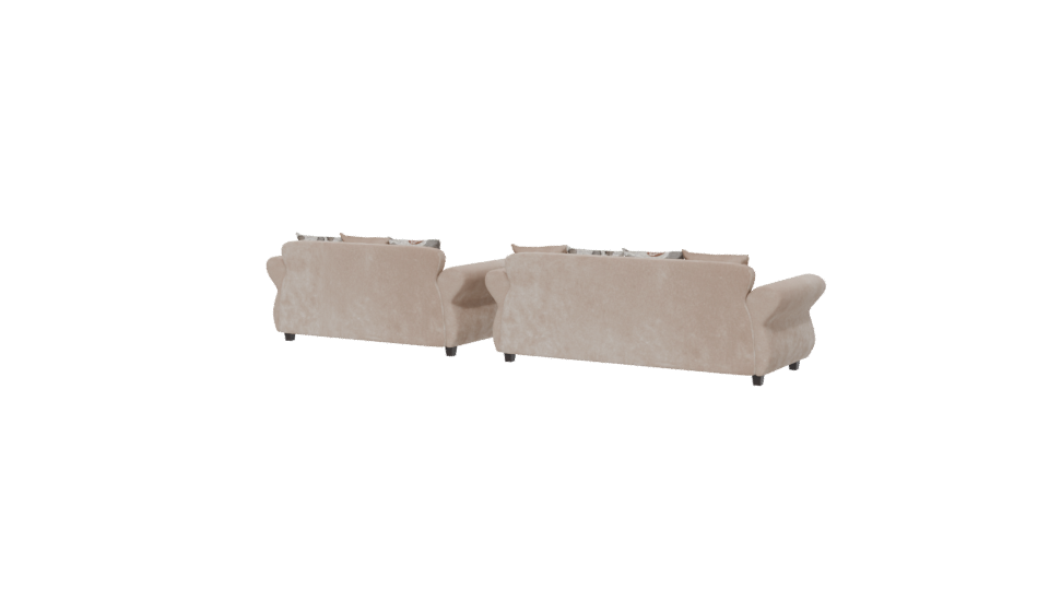 Palermo Beige Sofa Set 3D - Professional 3D Model Render 6
