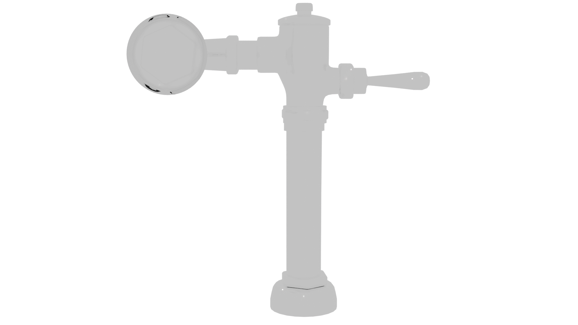 Vintage Style Metal Water Pump 3D - Professional 3D Model Render 5