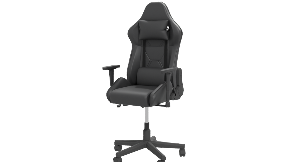 Gaming Chair Model with Green Accents - Professional 3D Model Render 12