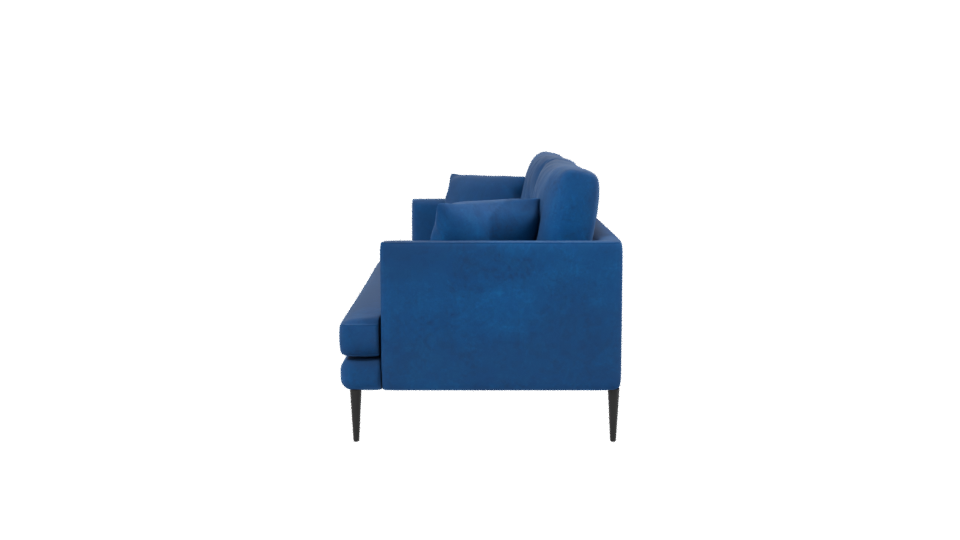 Stylish Blue Sofa Model - Professional 3D Model Render 2