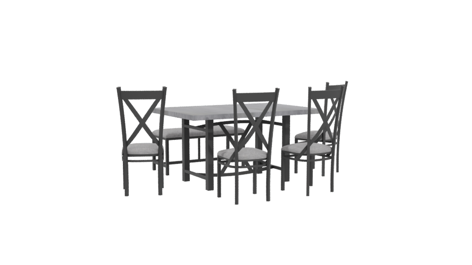 Stylish Dining Table Set 3D - Professional 3D Model Render 4