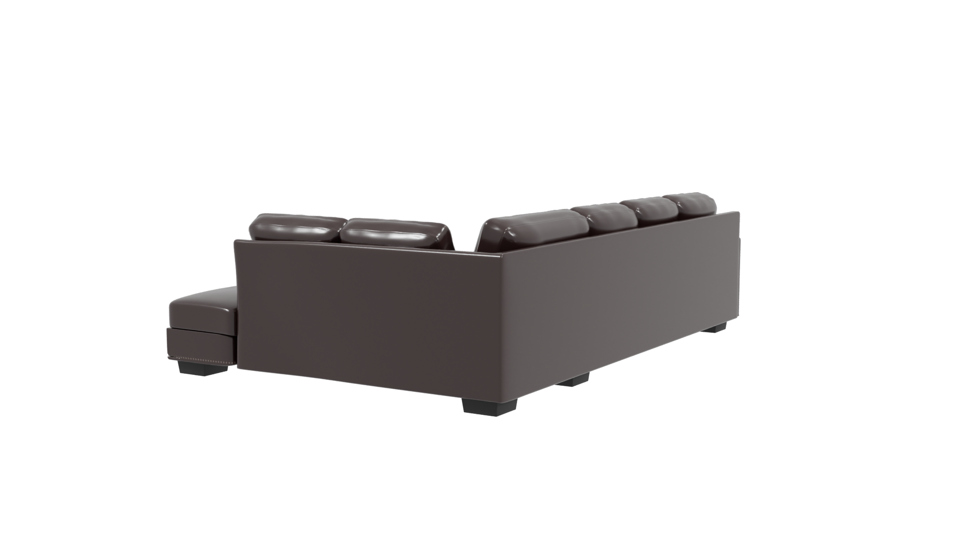 Luxurious Leather Sectional Sofa 3D Model - Professional 3D Model Render 3