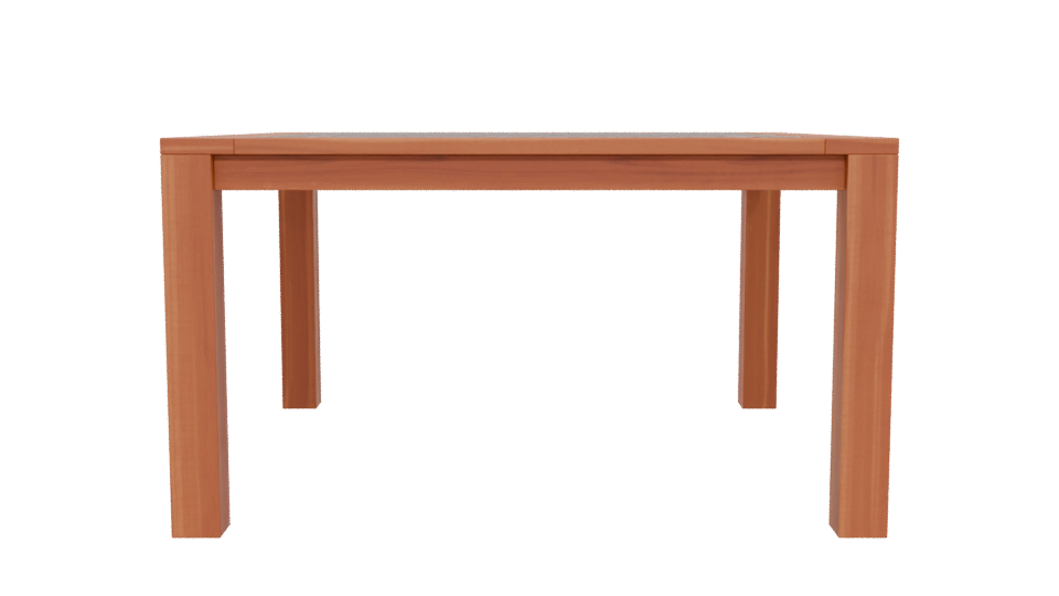 Stylish Glass-Top Wooden Table 3D - Professional 3D Model Render 5