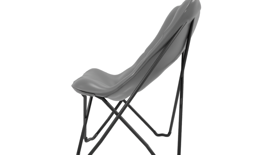 Stylish Folding Lounge Chair 3D - Professional 3D Model Render 2