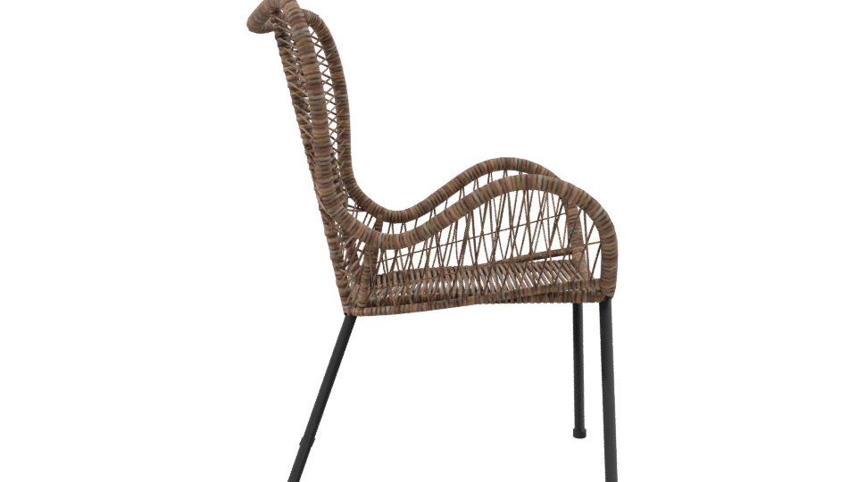 Stylish Rattan Lounge Chair 3D - Professional 3D Model Render 8