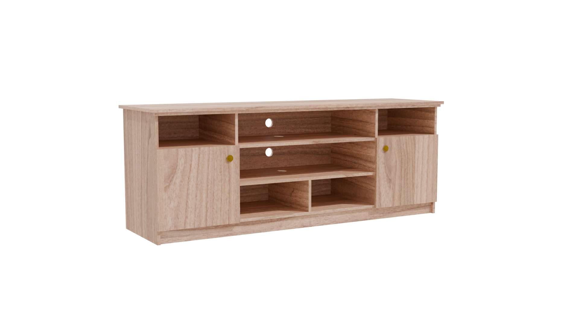 Contemporary Wooden TV Stand Model - Professional 3D Model Render 10