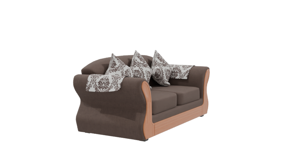 Stylish Brown Sofa 3D Model - Professional 3D Model Render 9