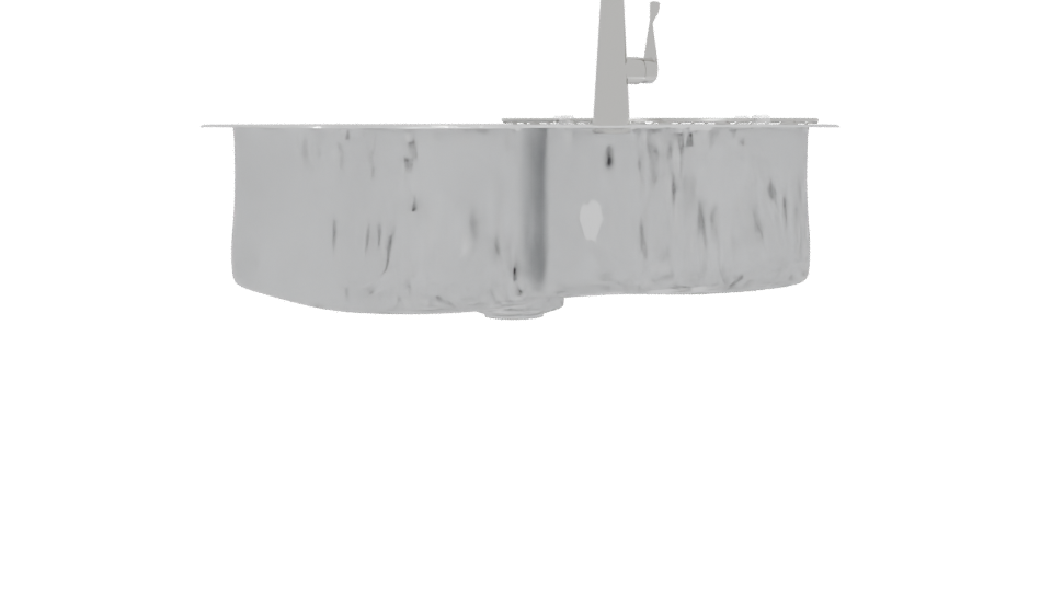 Stylish Kitchen Stainless Sink - Professional 3D Model Render 10