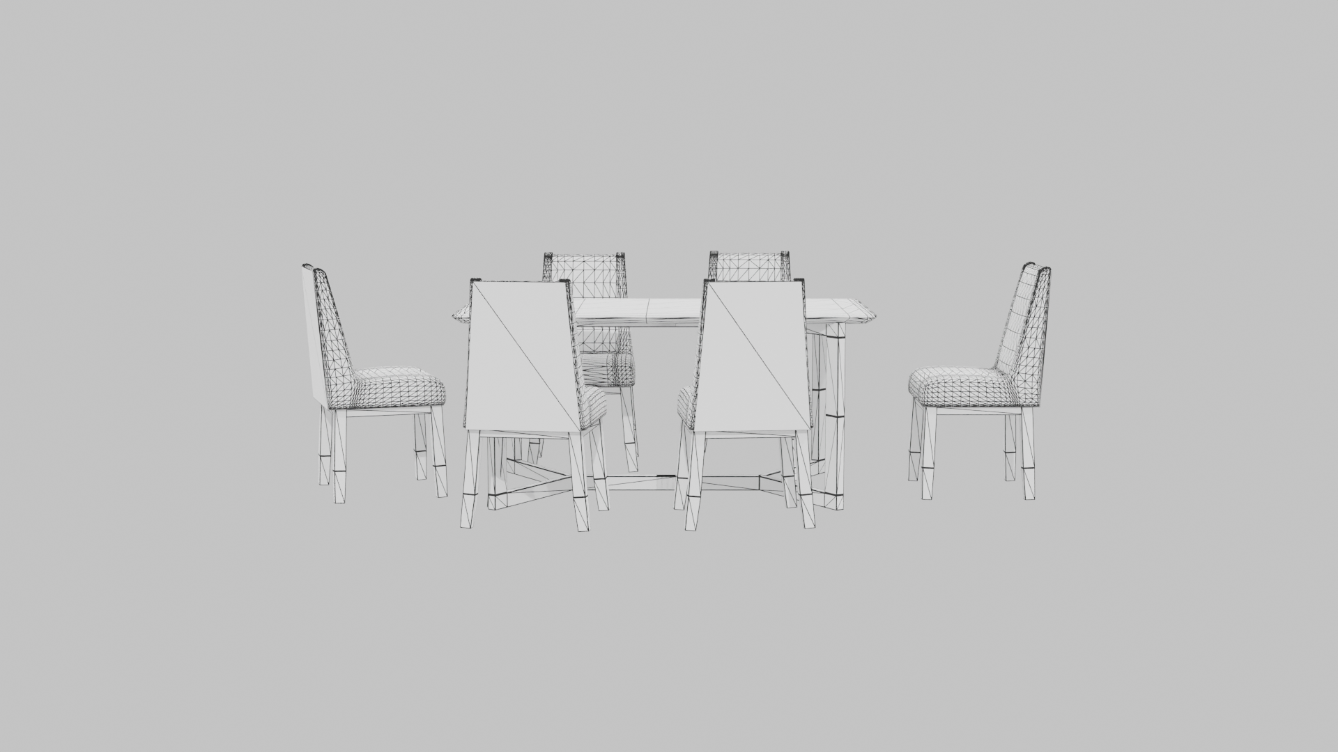 Stylish Dining Table Set 3D - Professional 3D Model Render 8