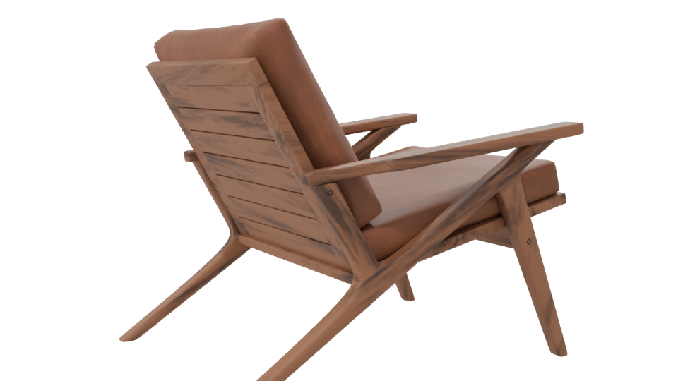 Stylish Leather Armchair 3D - Professional 3D Model Render 7