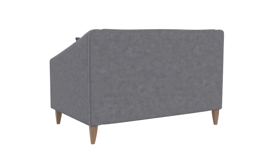 Contemporary Fabric Sofa with Geometric Cushions 3D Model - Professional 3D Model Render 4