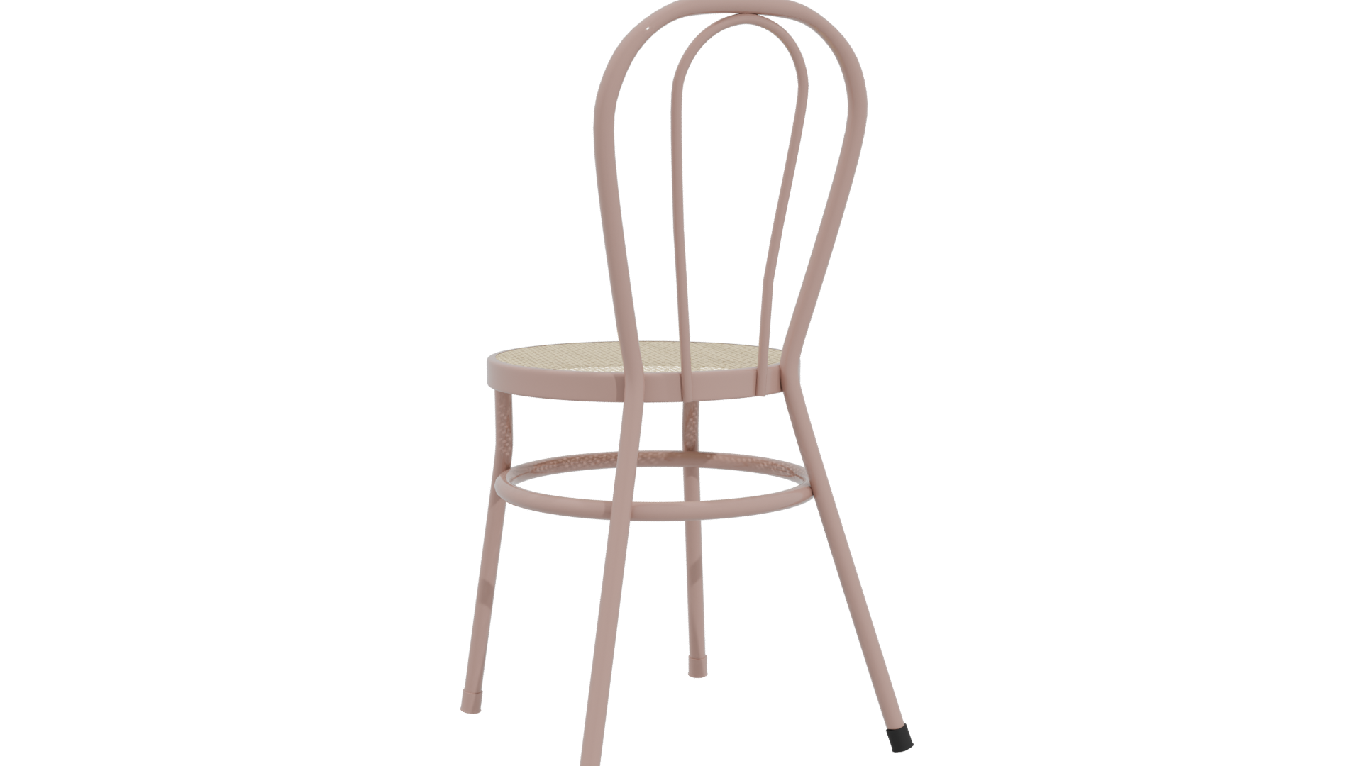 Stylish Pink Bistro Chair 3D Model - Professional 3D Model Render 4