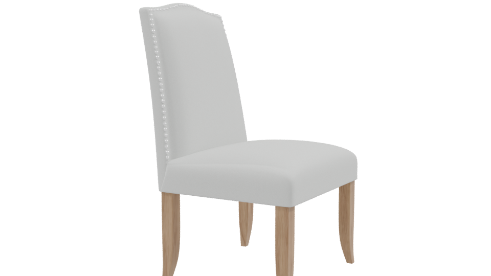 Elegant White Dining Chair Model - Professional 3D Model Render 9