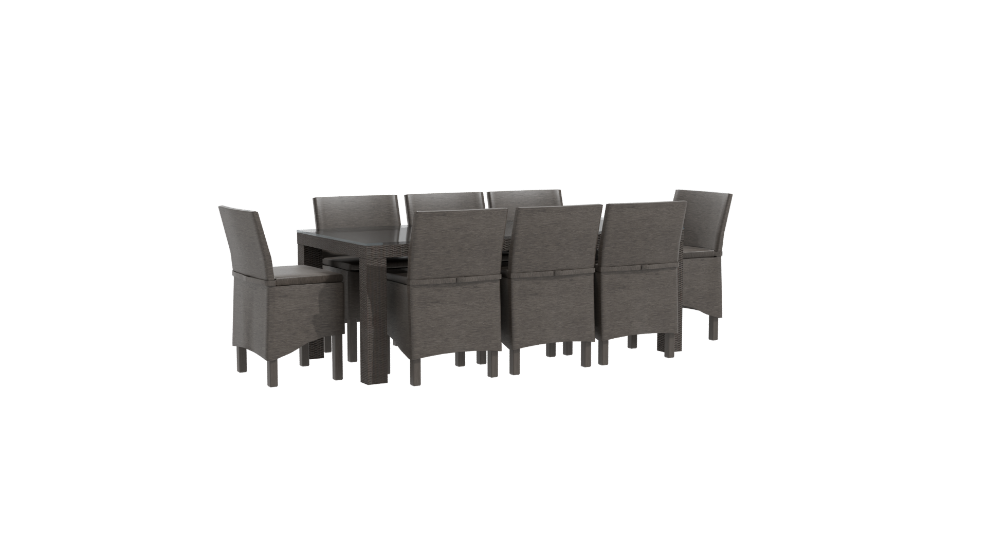 Modern Outdoor Dining Table Set 3D - Professional 3D Model Render 19