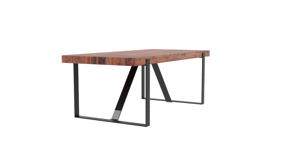Stylish Wooden Dining Table Model - Professional 3D Model Render 3
