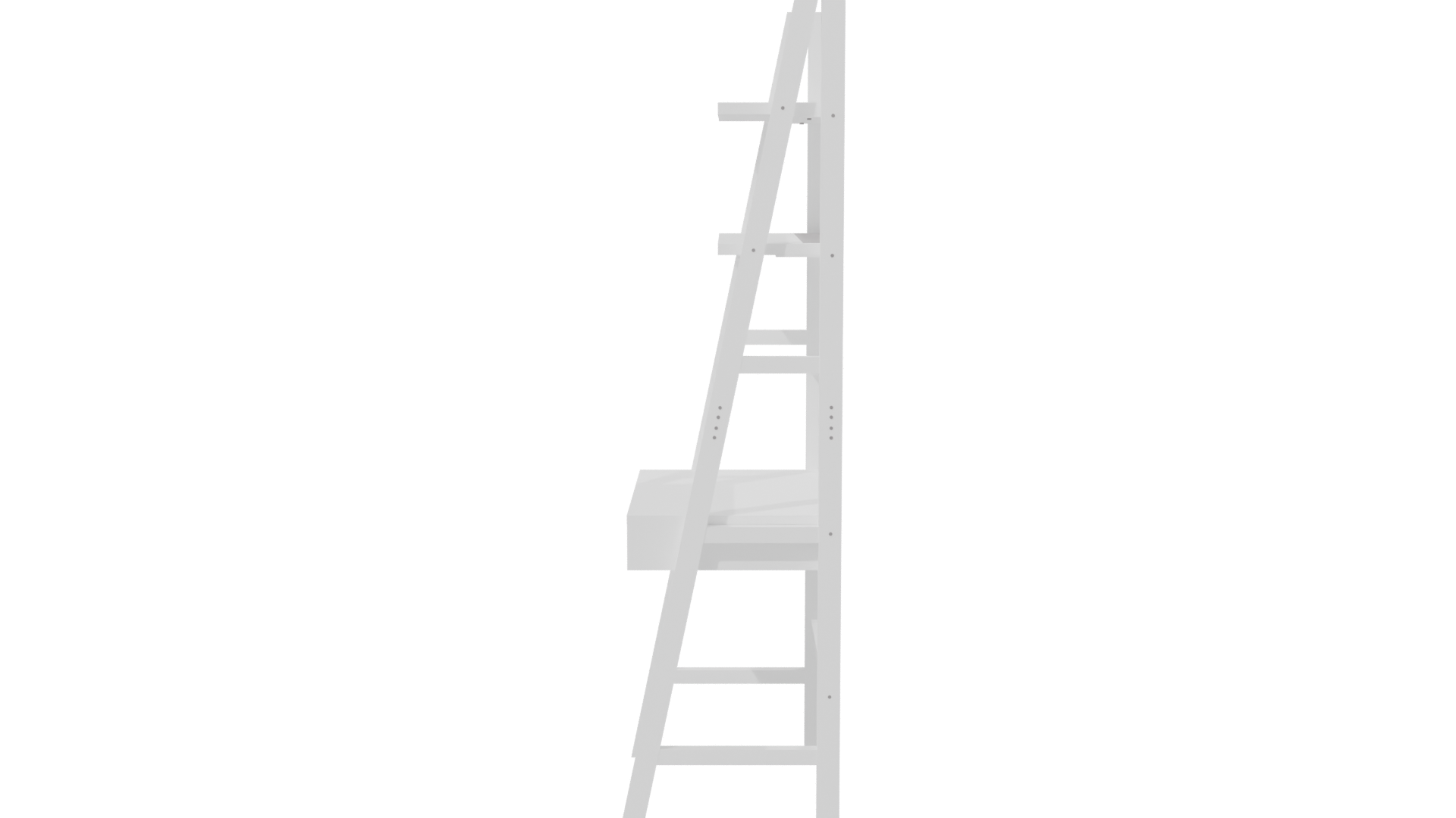 Stylish Wooden Ladder Shelf 3D - Professional 3D Model Render 2