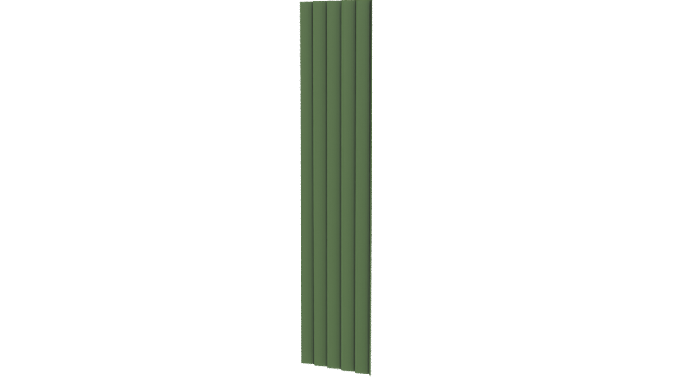 Stylized Green Vertical Panel 3D Model - Professional 3D Model Render 12