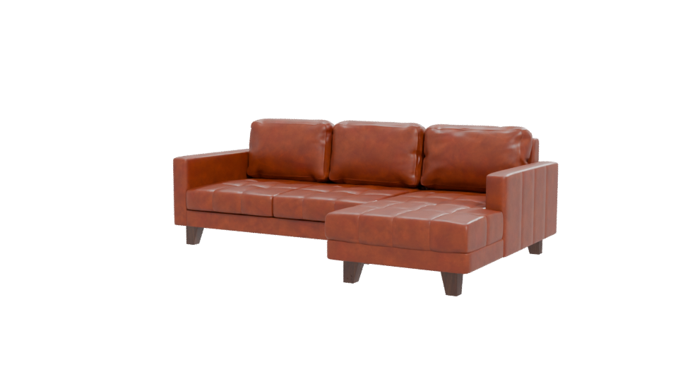 Stylish Modern Leather Sofa 3D Model - Professional 3D Model Render 12