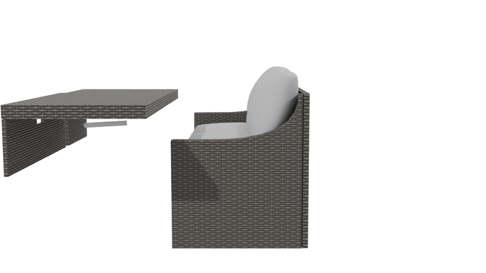 Contemporary Outdoor Sofa Set 3D - Professional 3D Model Render 2