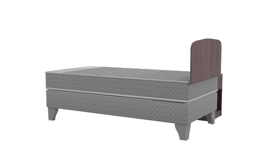 Stylish Single Bed Model 3D - Professional 3D Model Render 3