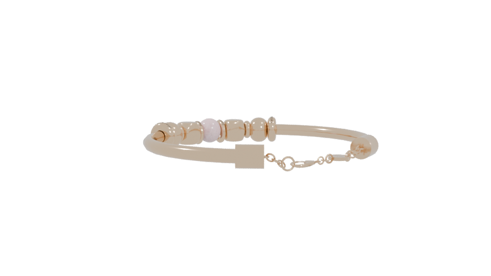 Elegant Gold Charm Bracelet 3D - Professional 3D Model Render 4