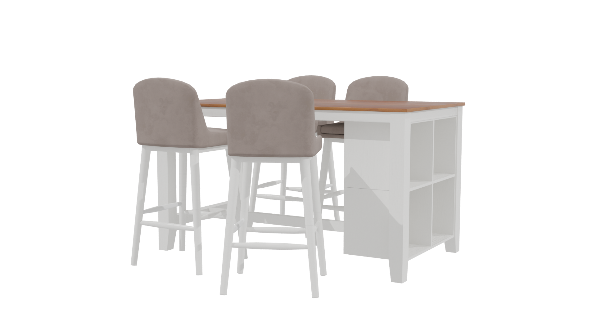 Stylish Modern Bar Table Set 3D Model - Professional 3D Model Render 3