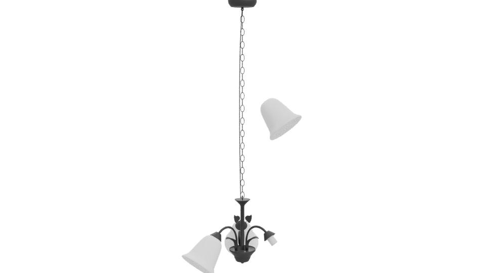 Elegant Glass Pendant Light 3D - Professional 3D Model Render 11