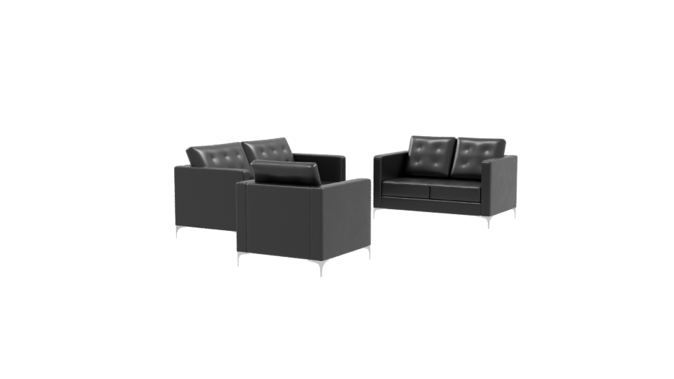 Stylish Leather Sofa Set 3D - Professional 3D Model Render 9