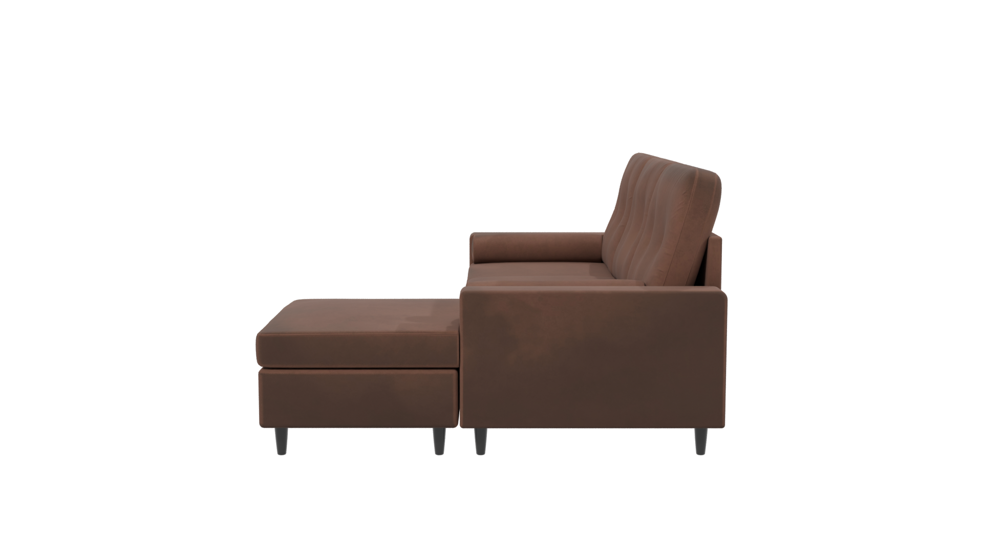 Contemporary Fabric Sectional Sofa 3D Model - Professional 3D Model Render 2