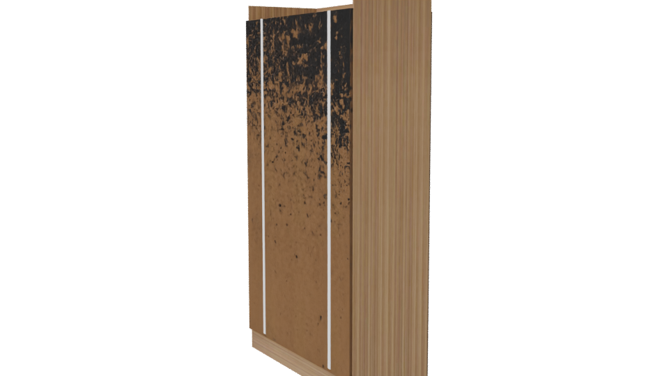 Stylish Wooden Wardrobe Model - Professional 3D Model Render 7