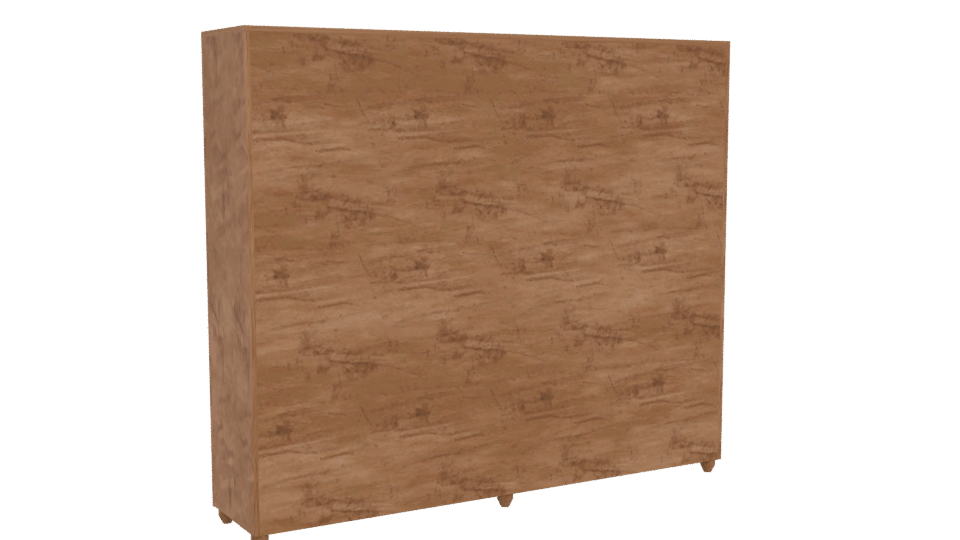 Stylish Wooden Storage Cabinet 3D Model - Professional 3D Model Render 4