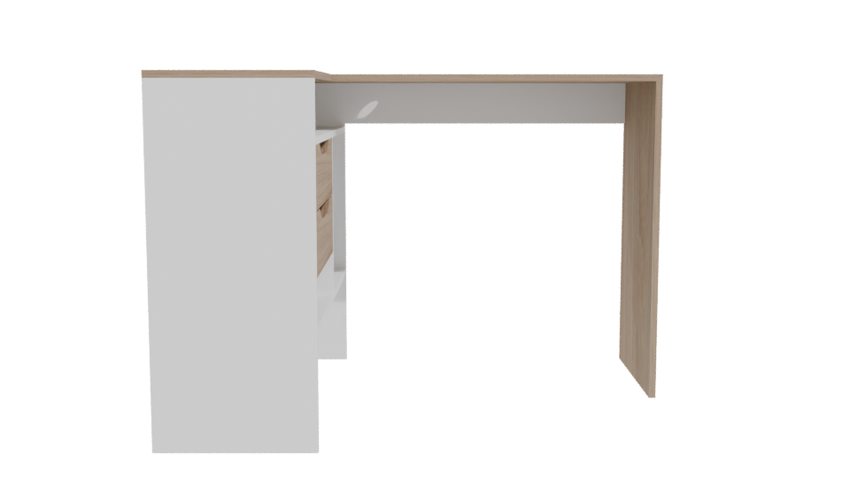 Stylish L-Shaped Desk Model - Professional 3D Model Render 11