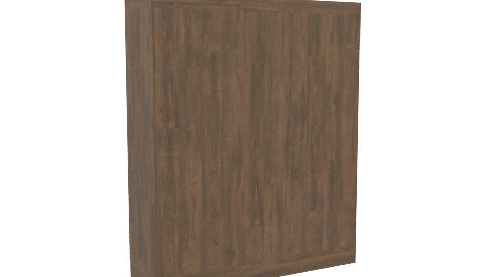 Modern Wooden Wardrobe Cabinet 3D - Professional 3D Model Render 4