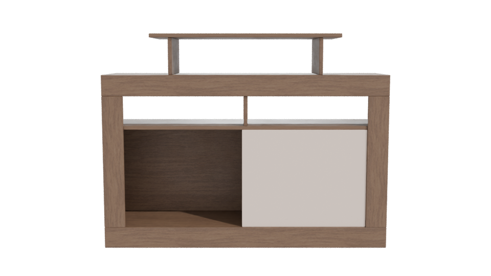 Contemporary Wooden Console Table 3D - Professional 3D Model Render 11