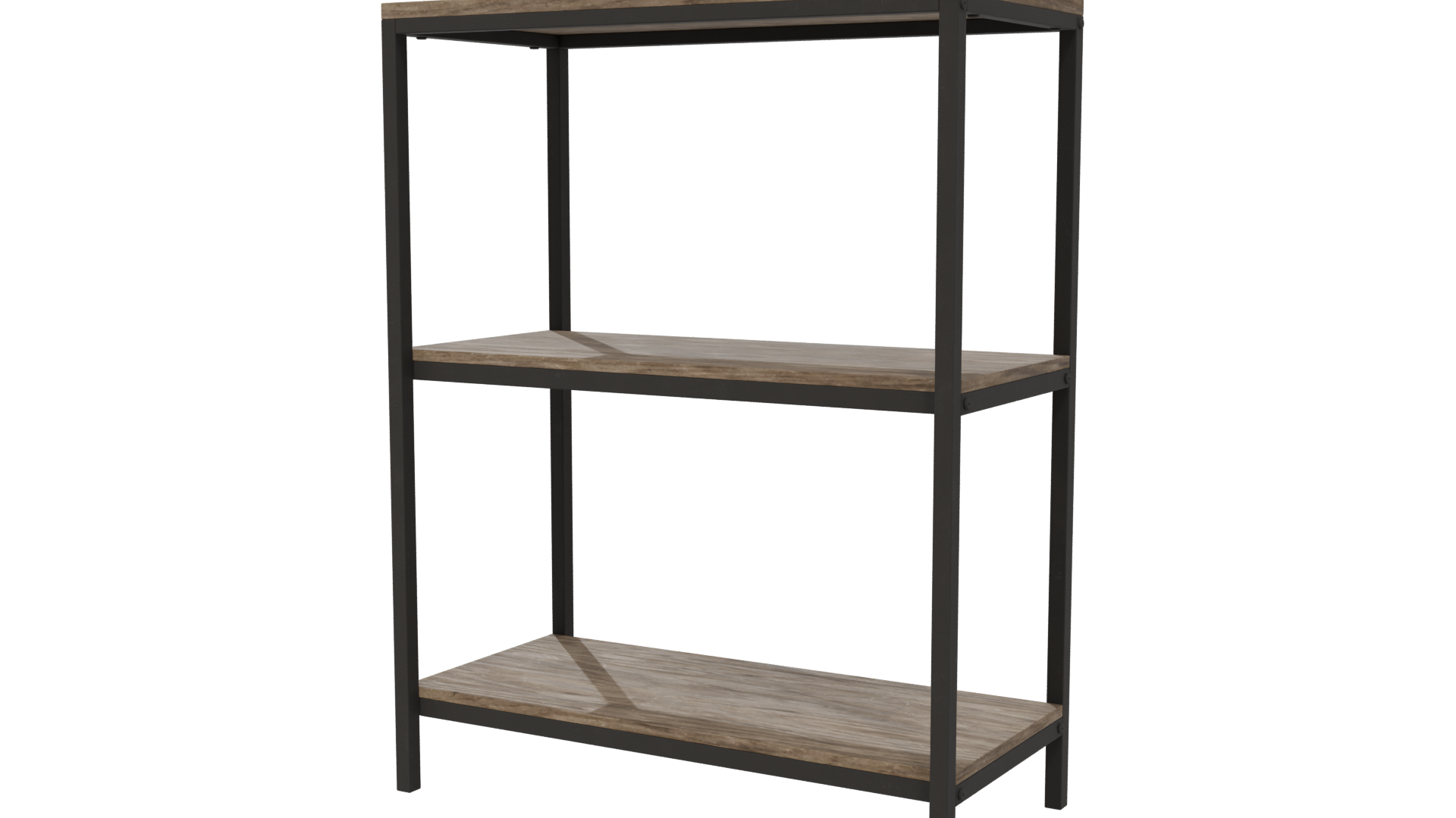 Rustic Industrial Shelf 3D Model - Professional 3D Model Render 6