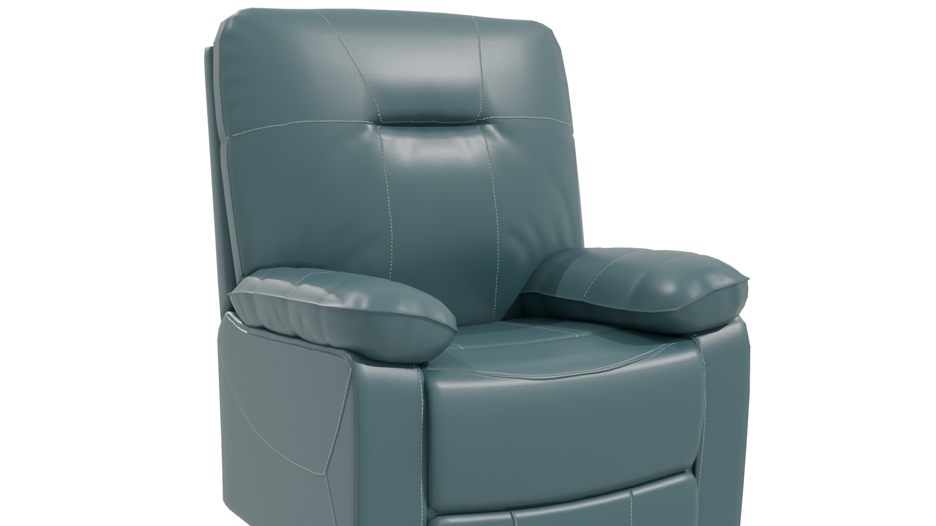 Stylish Modern Reclining Leather Chair 3D Model - Professional 3D Model Render 10