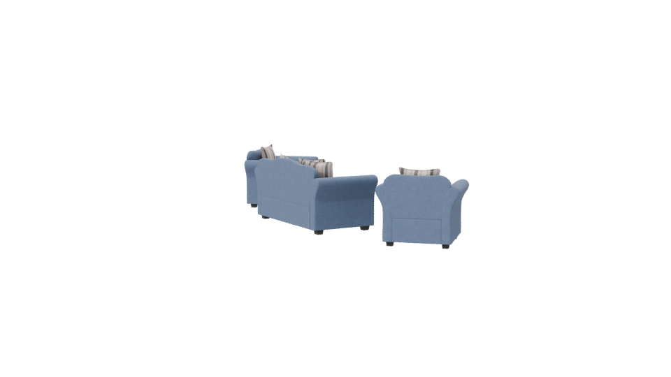 Stylish Fabric Sofa Set 3D Model - Professional 3D Model Render 7
