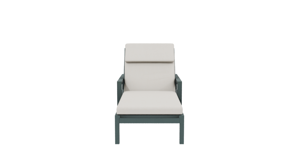 Stylish Outdoor Lounger 3D Model - Professional 3D Model Render 2