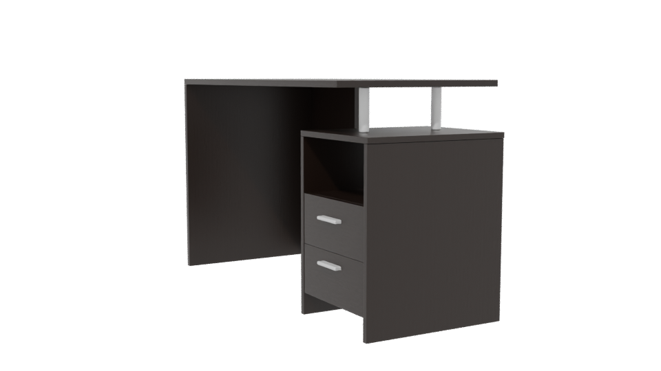 Contemporary Office Desk with Drawers 3D Model - Professional 3D Model Render 13