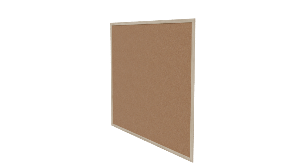 Stylish Corkboard Wall Display 3D Model - Professional 3D Model Render 13